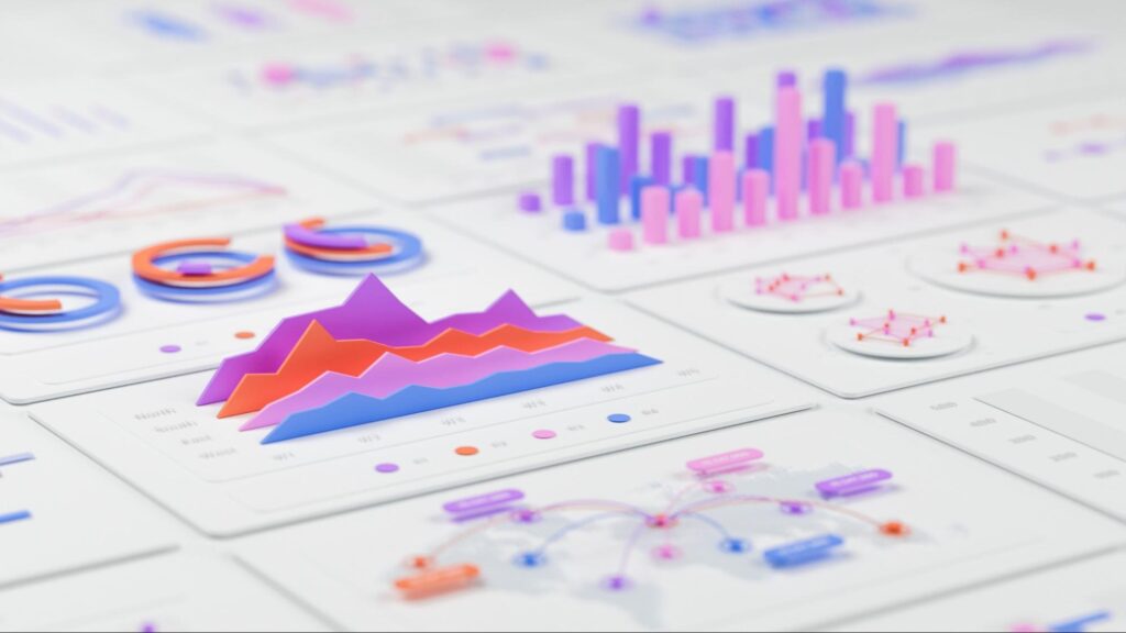 A 3D graph representing how there are different ways to measure the effects of inflation.
