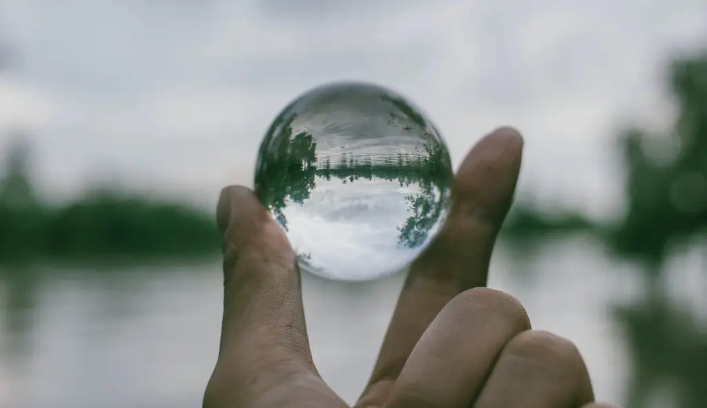 Transparency in a water bubble representing a key quality of a good investment consultant