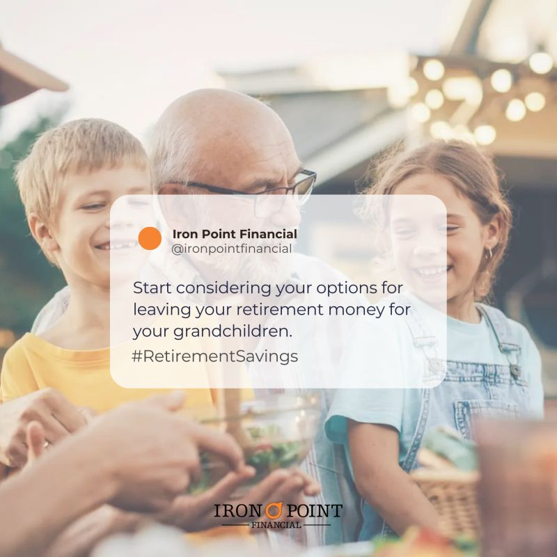 discussing retirement and generational wealth planning with his grandchildren at home.