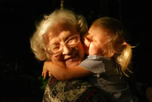 A grandmother who is herself a great treasure to the granddaughter in her arms, not just in what she can invest financially, though that is valuable.
