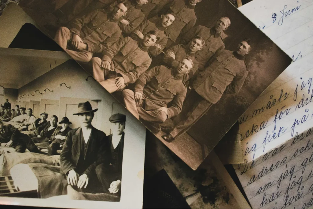 People who wonder how to invest for grandchildren often end up sharing their wisdom from their life experiences, such as being part of a major conflict as these photos imply, which proves invaluable.